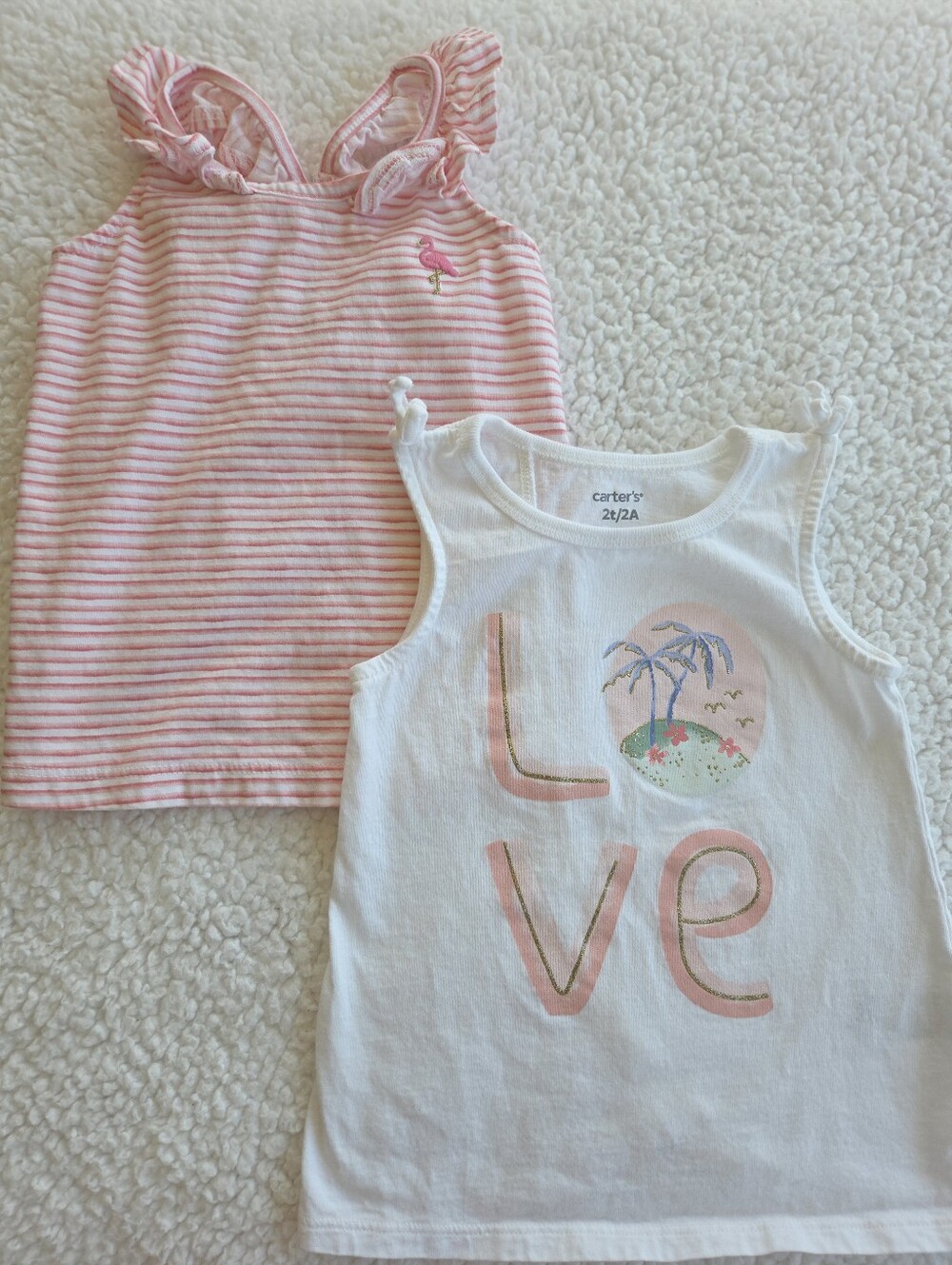 Two 2t Carters Tank Tops